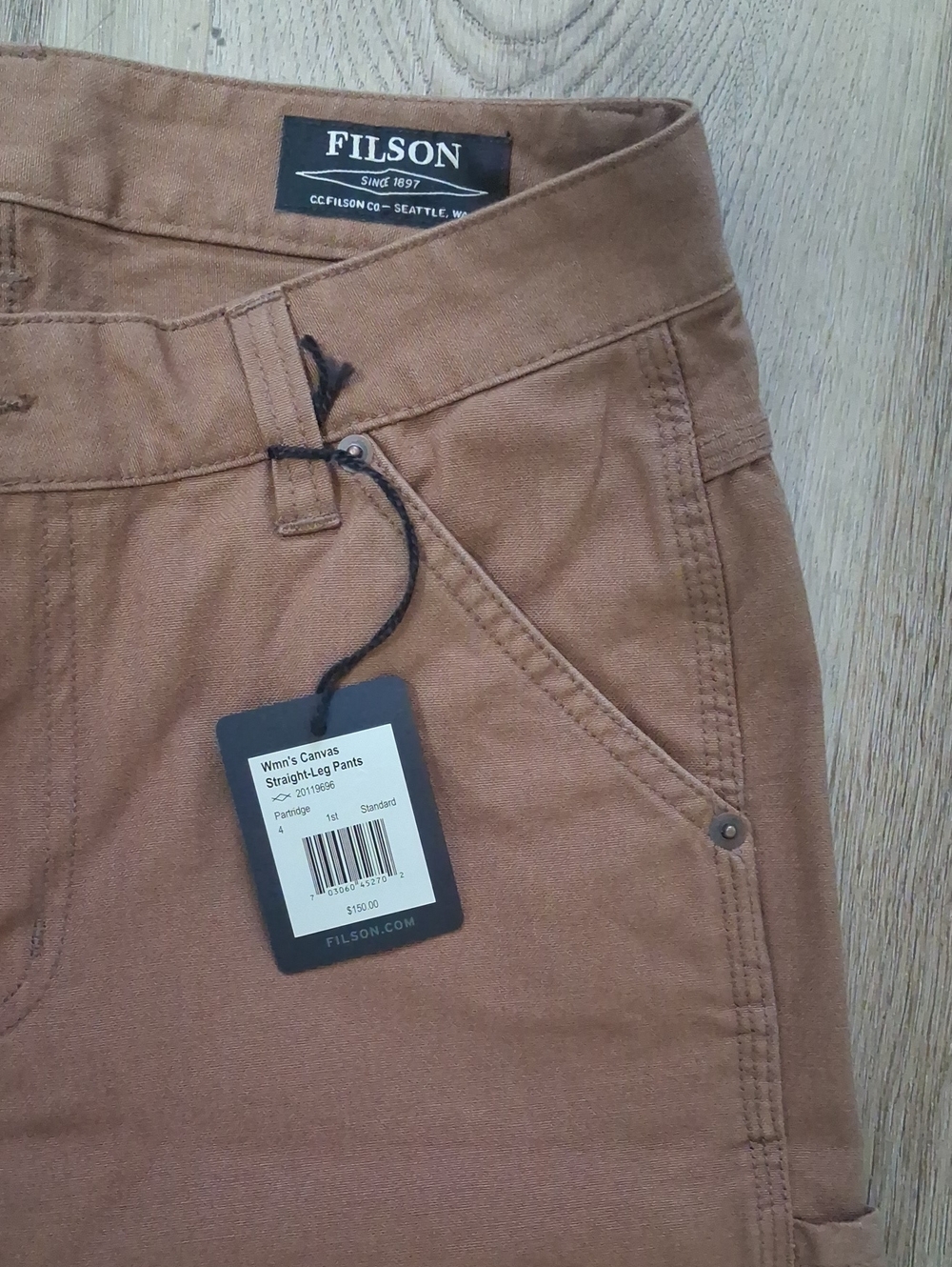 NWT Filson's Womens Canvas Straight-Leg Pants